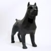 Sculpture statue Pitbull origami déco noir design résine (2) Sculpture statue Pitbull origami déco noir design résine (2)