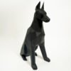 Sculpture statue origami doberman chien Noir design déco (3) Sculpture statue origami doberman chien Noir design déco (3)