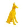 Sculpture statue origami doberman jaune déco design chien (1) Sculpture statue origami doberman jaune déco design chien - Oeuvre d'art déco - Décoration de salon - Décoration d'intérieure - Sculpture ornement - Maison feng shui - Cadeau déco