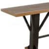 Table salle à manger bar bois chêne pied étal noir design (2)